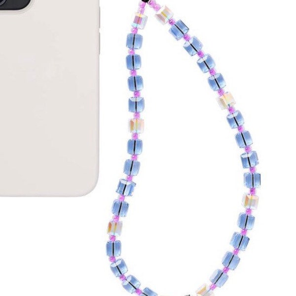 Swarovski Crystal Phone Strap Personalised beaded phone charm mobile strap Charm iPhone Wrist Strap Mermaid Austrian Glass Bead Bracelet