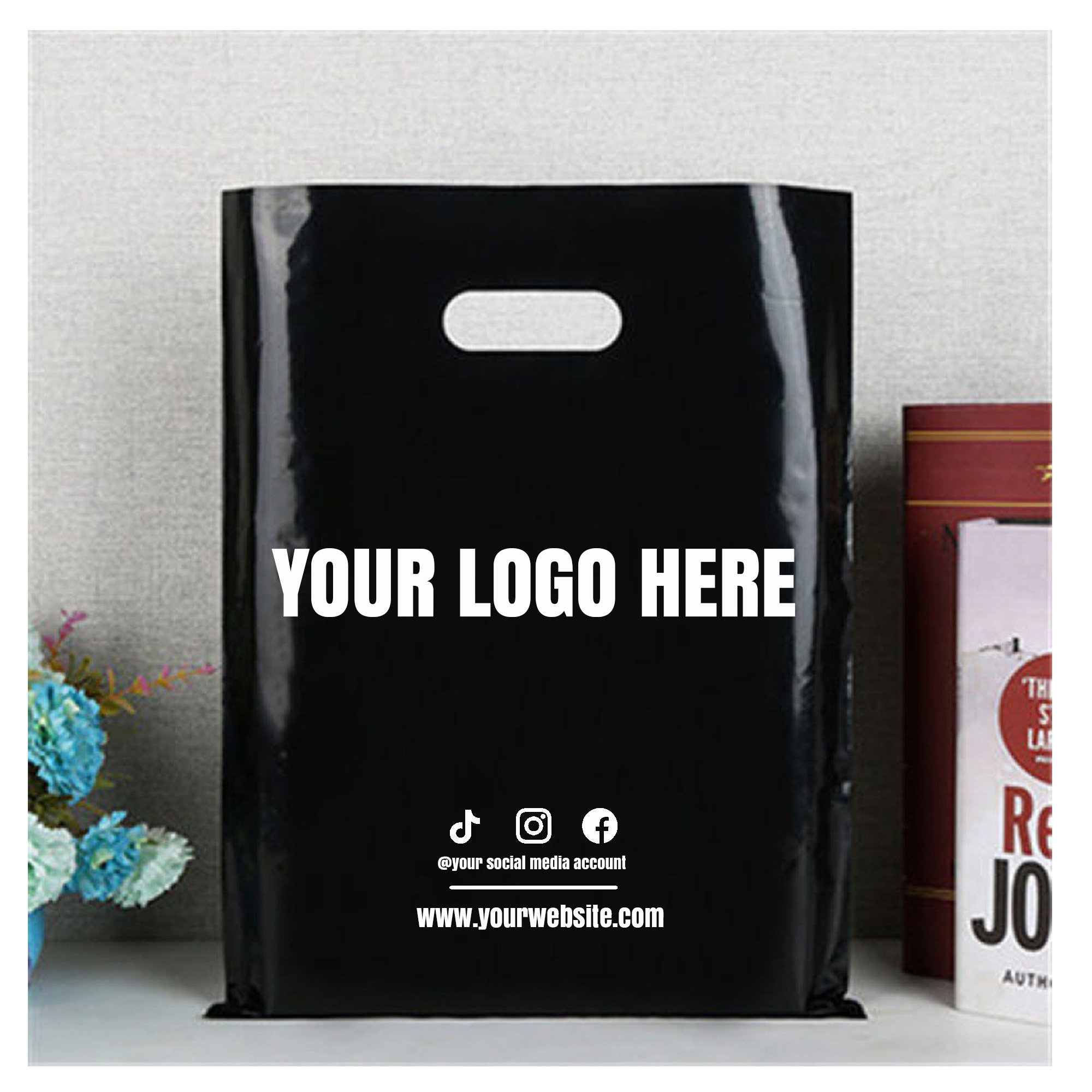 Thank You Bag Odseciran S For Small Business - 18x18 Inch Black