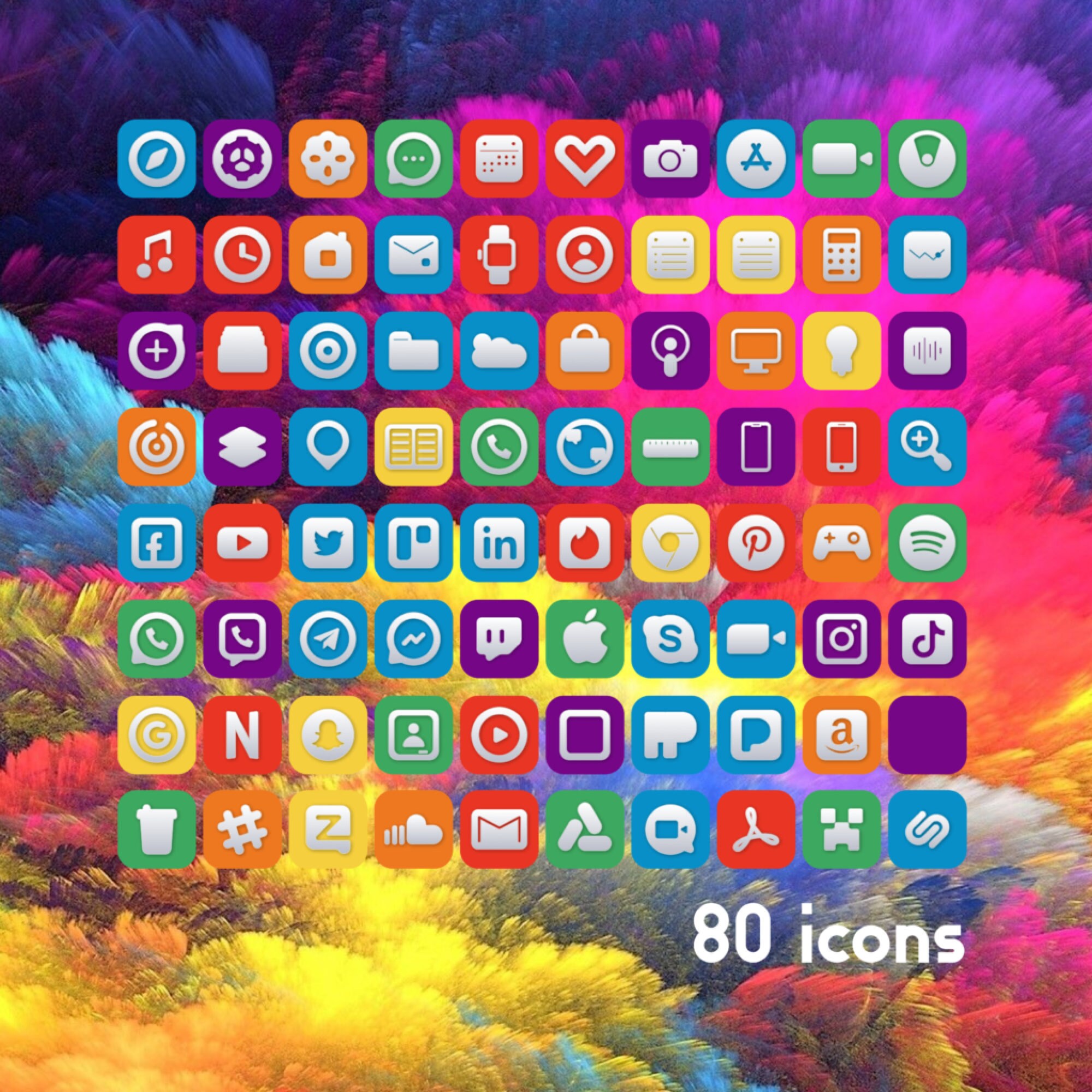 80 Rainbow App Icons Pride Edition Iphone Ios14 | Etsy
