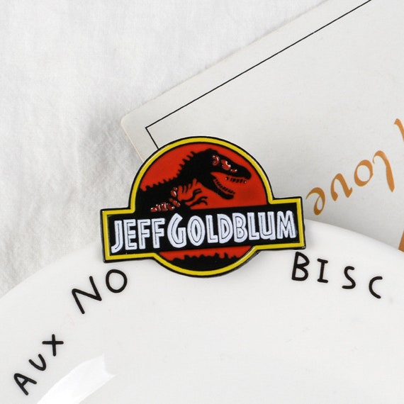 Jeff Goldblum Jurassic Park Meme Pin Enamel Metal Brooch Lapel Badge Adult Gift 