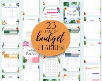 Budget Planner Printable | Budget Planner Inserts | Floral Budget Planner Pages PDF - Fits Discbound Planners