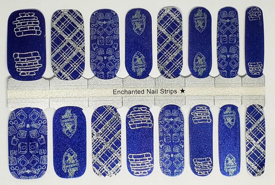 Harry Potter Nails Ravenclaw Nail wraps nail Polish Etsy