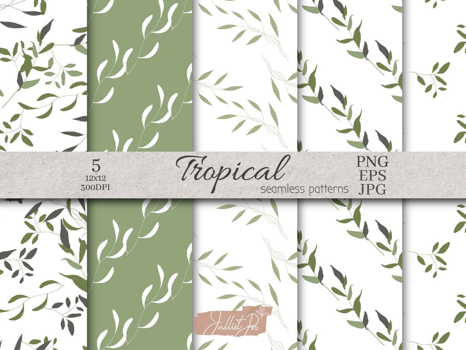Botanical Seamless Files Spring Digital Paper Seamless Etsy