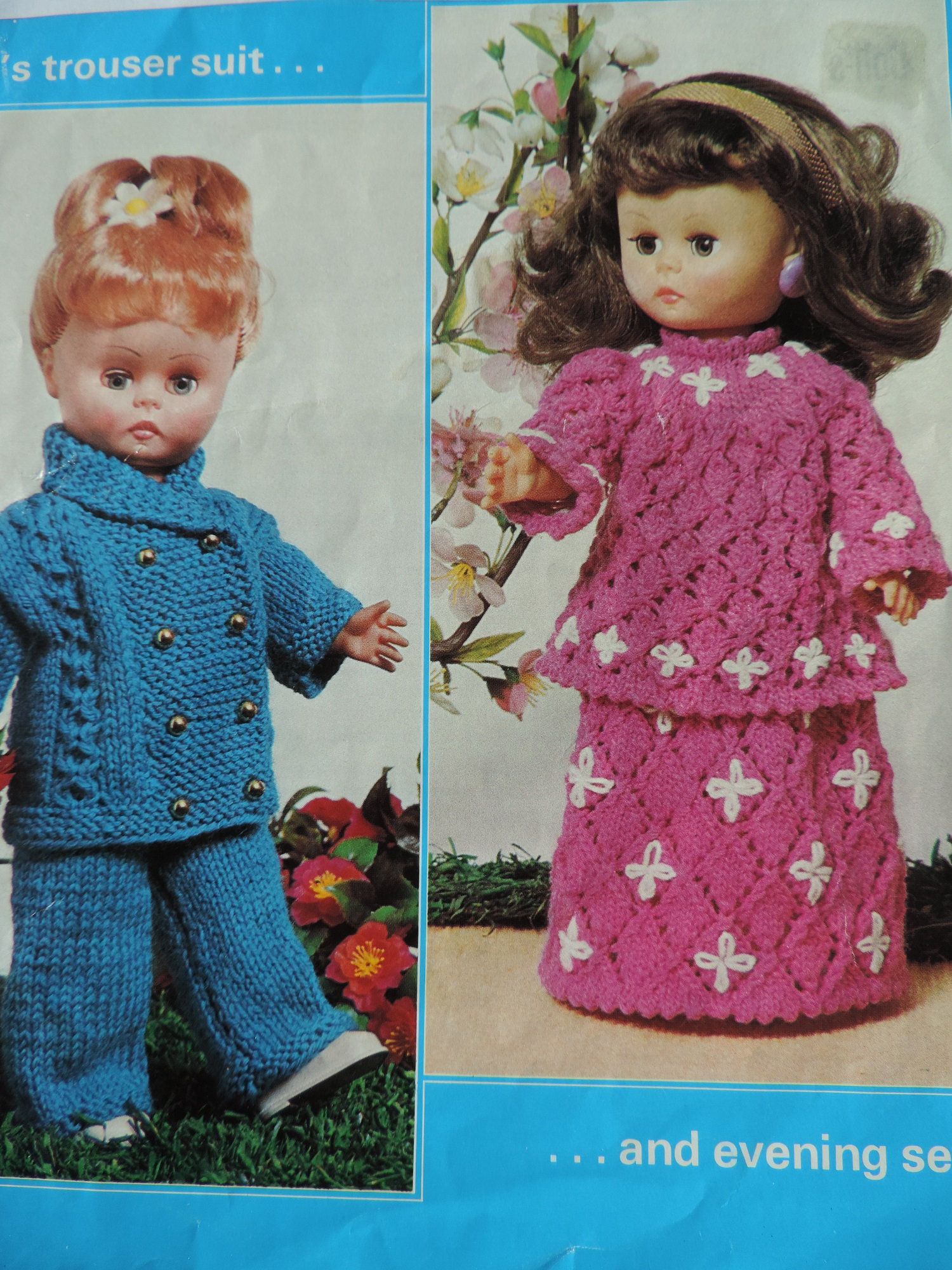 Vintage Dolls Clothes Knitting Pattern PDF Download for 14 Inch Doll - Etsy