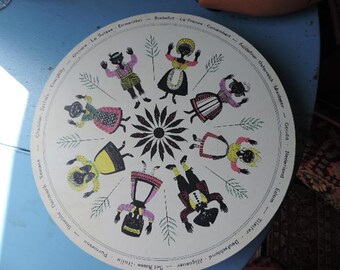 Retro 1960's Taunton Vale Cheeseboard Charcuterie Lazy Susan