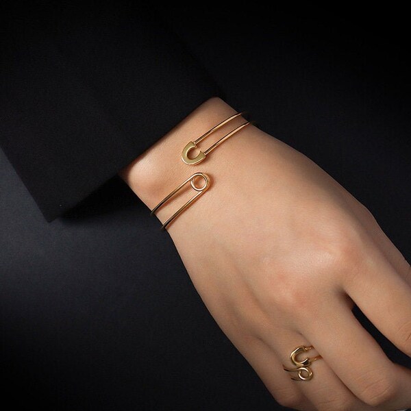 Safety Pin Bangle Etsy