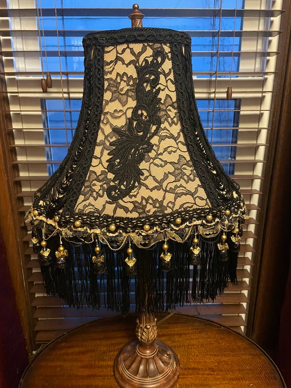 Black lace sale lampshade