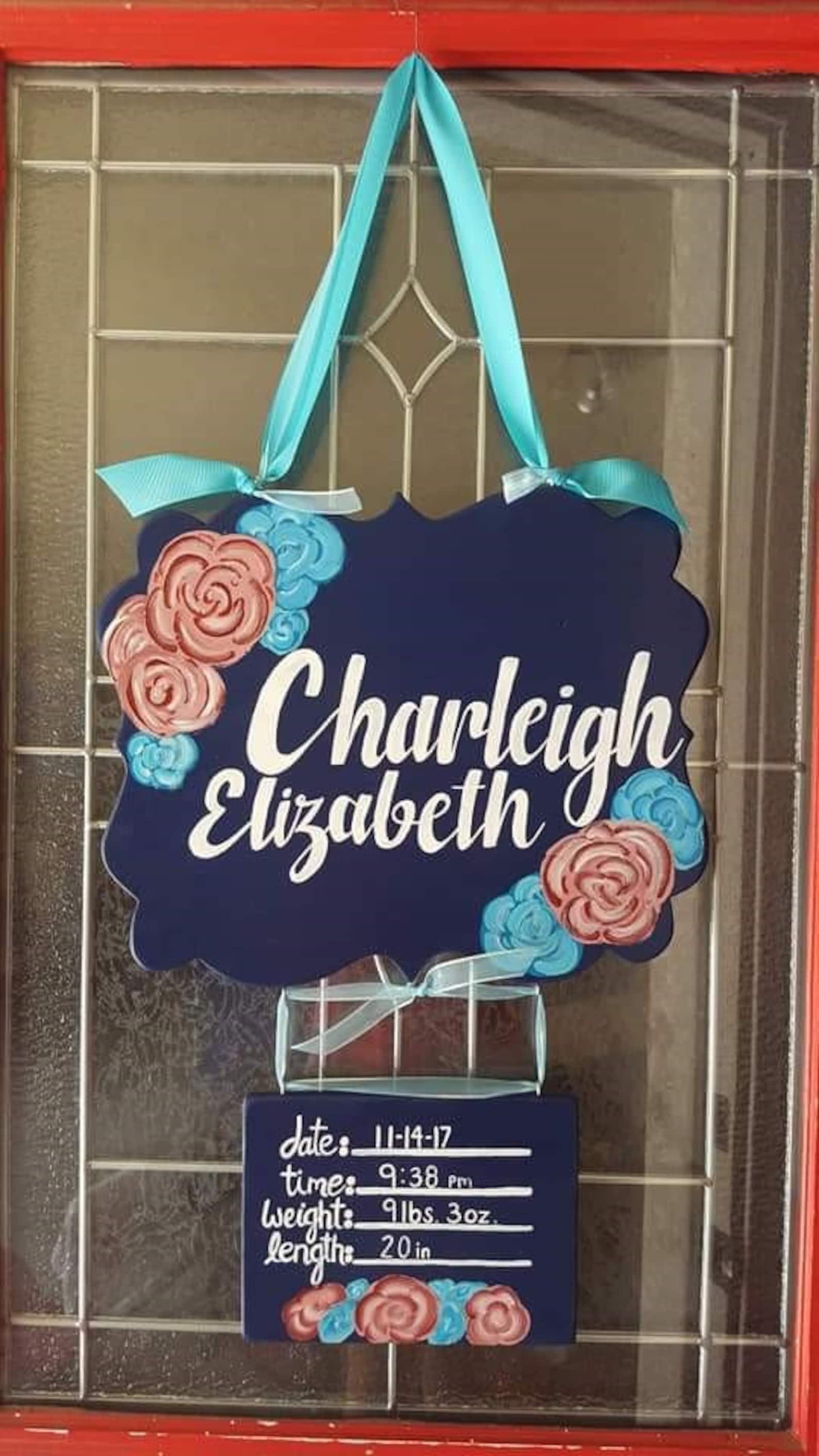 Personalized baby door hanger/ custom baby girl hanger for Etsy