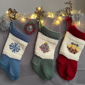 Handmade Knitted Christmas Stocking