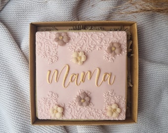 Muttertags-Keks mit Geschenkbox |Fondantkeks zum Muttertag