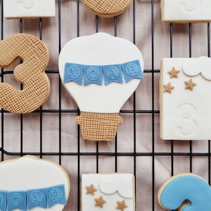 10x Personalised Fondant Cookies Children&#39;s Birthday