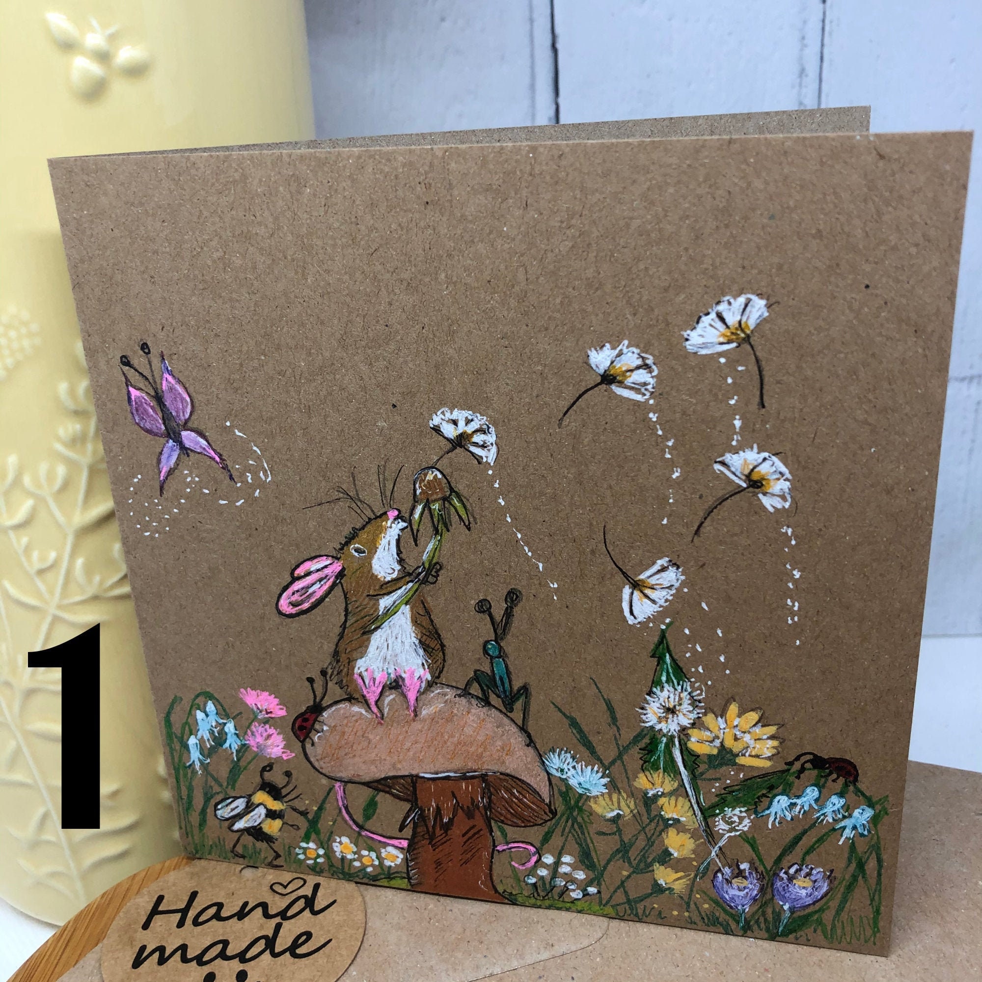 Hand painted greetings cards mini pieces of art Birds Etsy