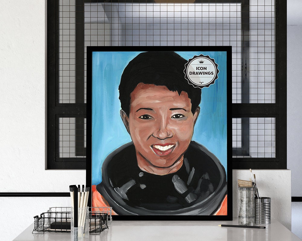 Mae C. Jemison Poster Drawings Icon Portrait Minimalist Wall | Etsy