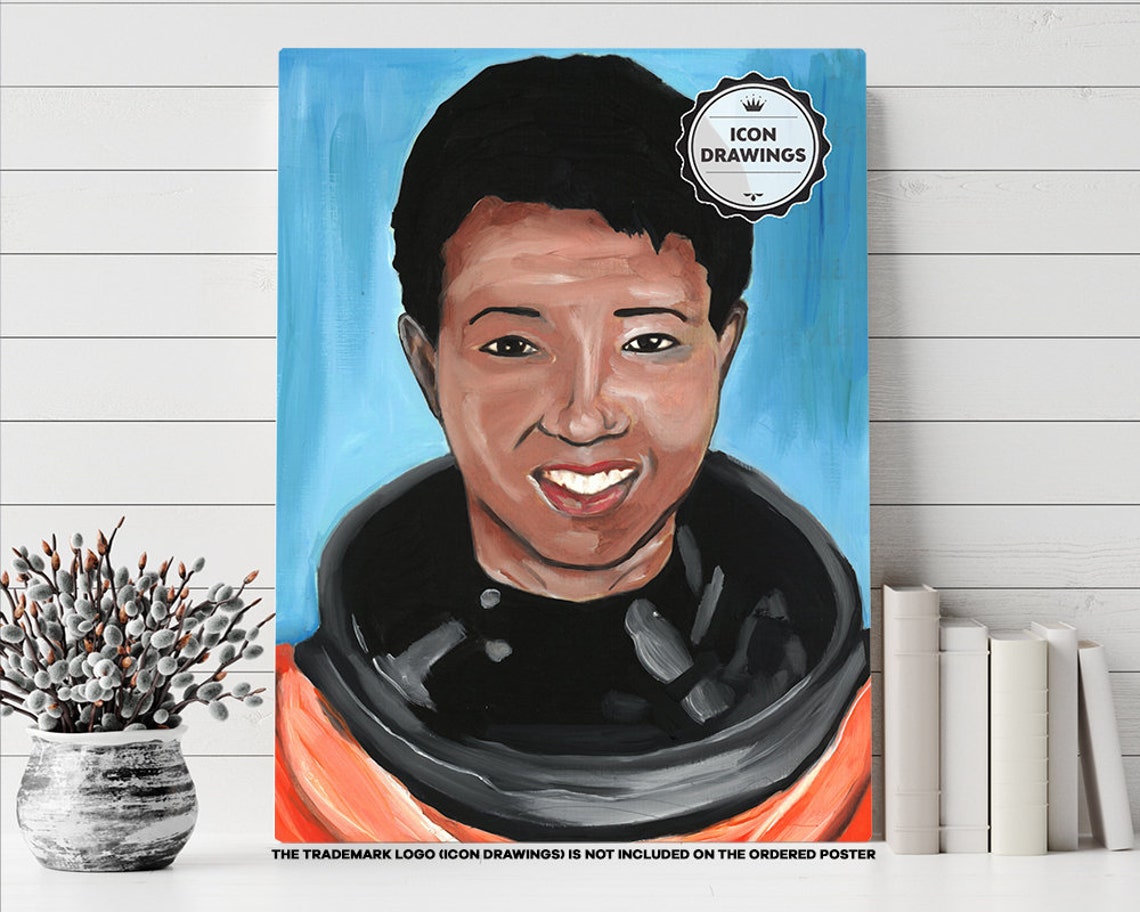 Mae C. Jemison Poster Drawings Icon Portrait Minimalist Wall Etsy