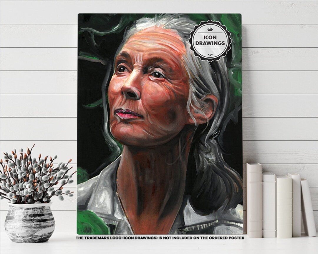 Jane Goodall Poster, Feminist Wall Art, Women in History Print - Etsy