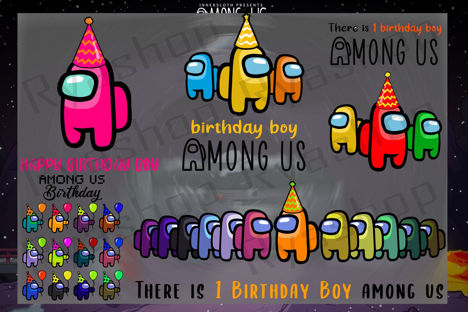 Free Free Birthday Among Us Svg 822 SVG PNG EPS DXF File