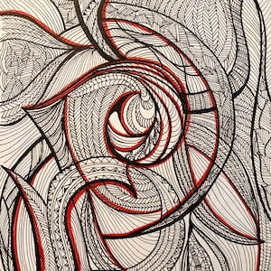 Original pen and ink Illustration wall art: Genesis