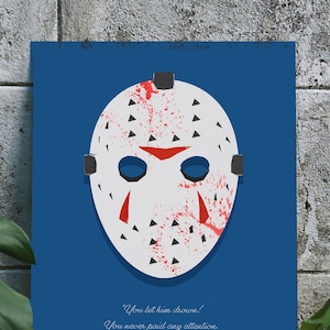 Friday the 13th minimalist A3/A4 Digital Art Movie Poster - Friday the 13th Quote Movie Poster - Horror Movie Posters - Horror Film Poster