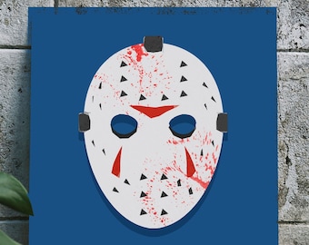 Freitag der 13te Minimalistisches Filmplakat: Horrorfilm Kunst (Digitaler Download)