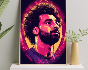 Mohamed Salah Digital A4 Art Print - Der ägyptische König - Instant Download