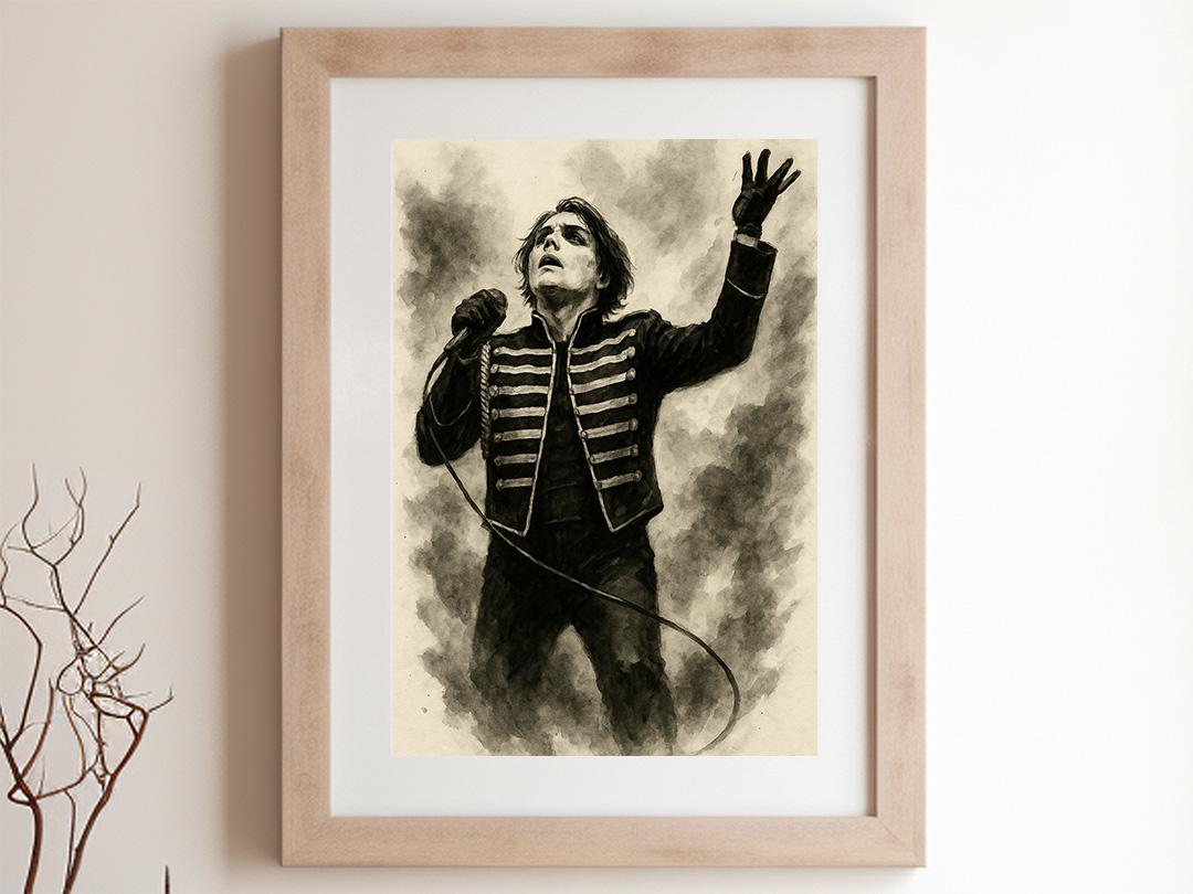 My Chemical Romance Signed Poster Print - Limited Edition Signature Fan Gift - Collectible Memorabilia Merchandise (Framed A4 (30 x 21cm