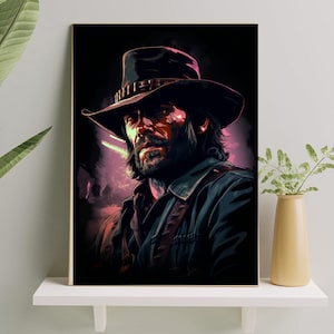 John Marston A4 Digital Print - Wild West Hero Fan Art - Red Outlaw Self-Print Wall Decor