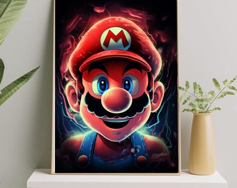 Super Mario A4 Art Print: Classic Video Game Decor (Digital Download)