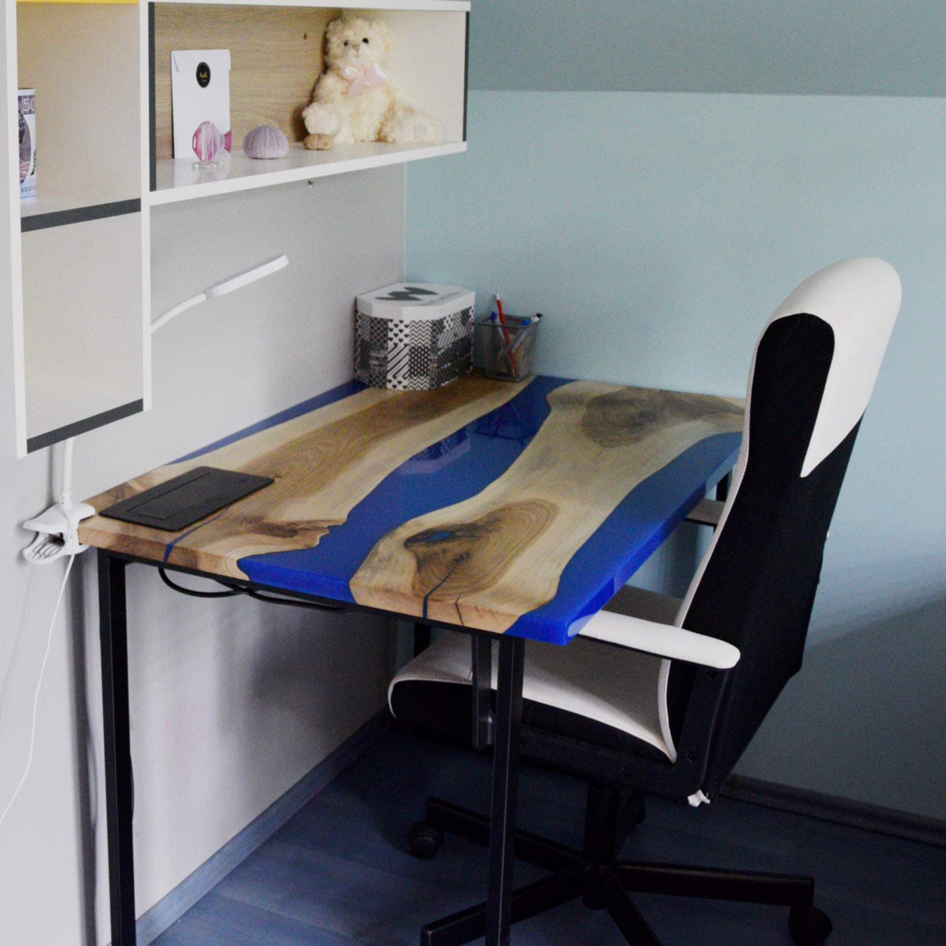 Epoxy gaming desk epoxy desk for gamers Etsy