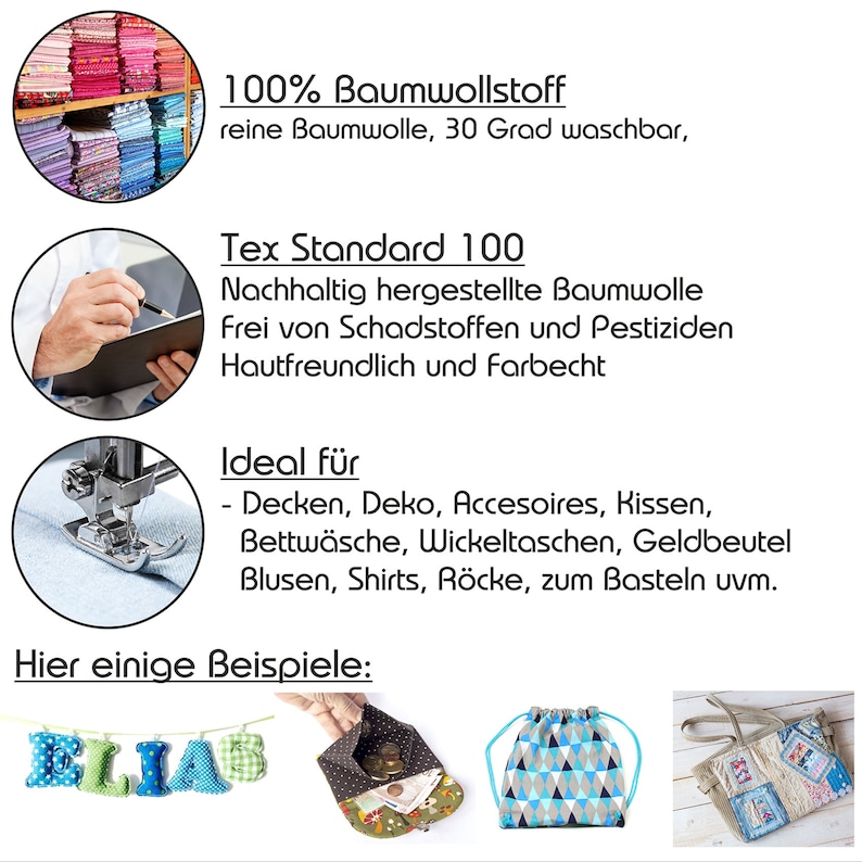 Baumwollstoff Uni 100% Baumwolle Popeline TEX Standard 100 Meterware 62 Farben 148cm Medienbreite Dekostoff Stoffpaket Bild 4