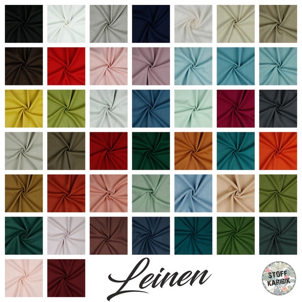 Lin au mètre uni 140 cm de largeur 40 couleurs tissu 100% lin décoration pur lin