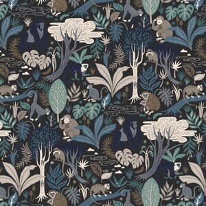 Monkeys in the forest 100% cotton fabric children's fabric sold by the meter sewing decorative fabric BB019