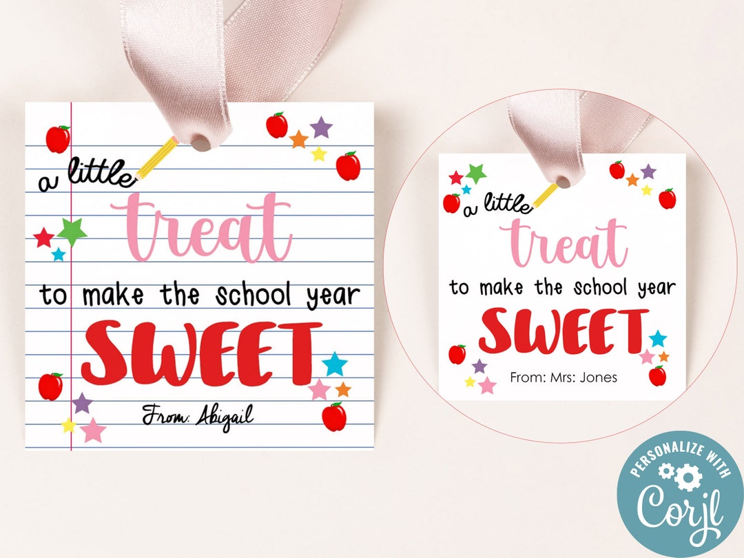 Teacher Gift Tag School Supplies Back to School - Etsy