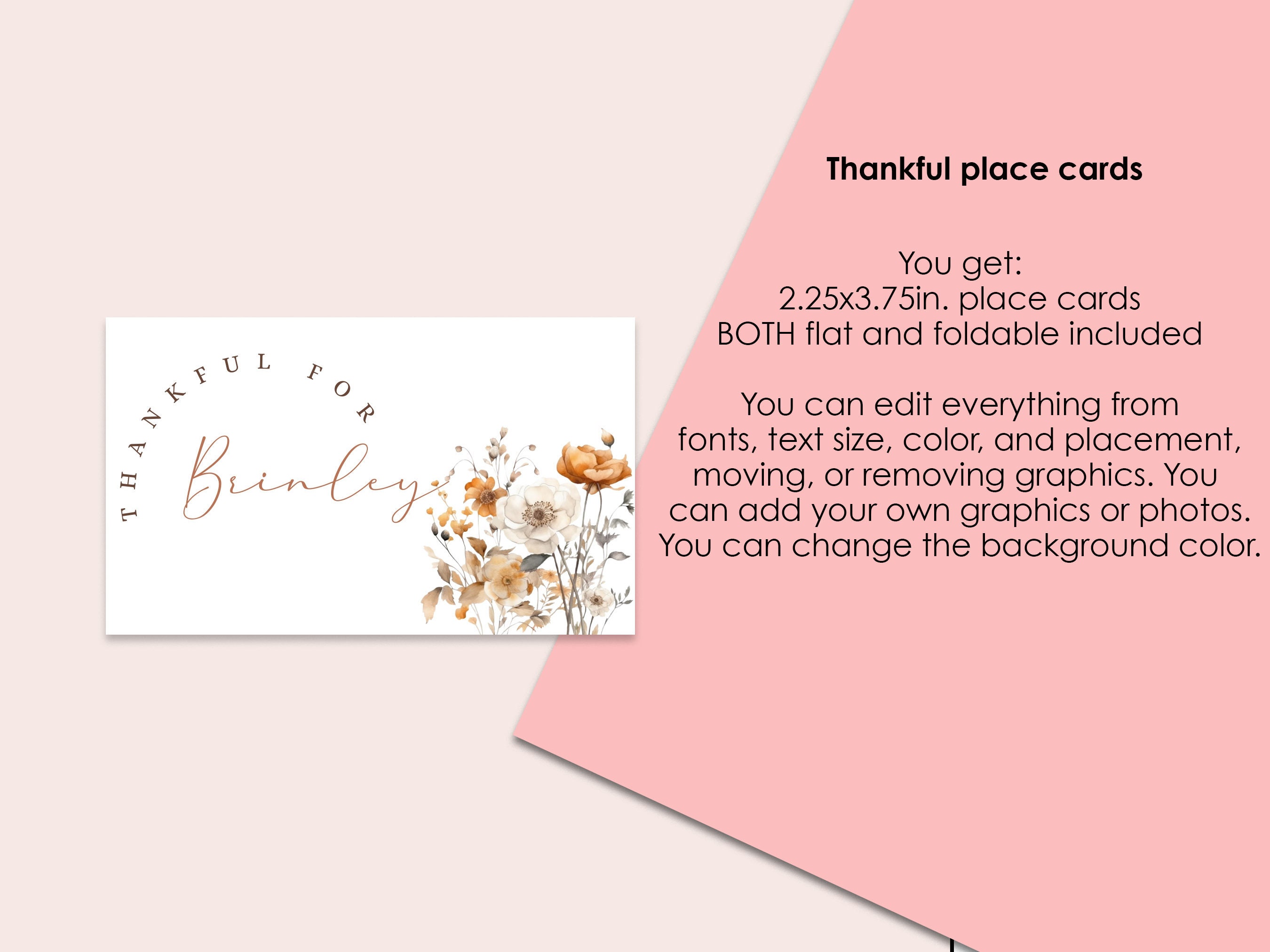 Thankful Place Cards Printable Place Setting Cards - Etsy