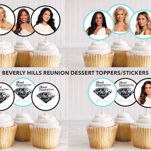 Real Housewives of Beverly Hills Reunion Printable- Real Housewives cupcake toppers- Real housewives party- Real Housewives reunion Party