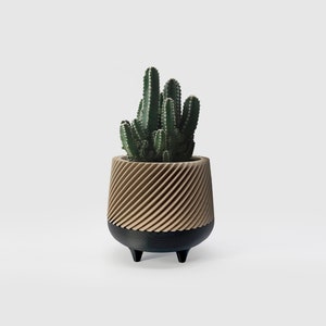 Indoor Planter Wood Planter 3D Printed Planter Succulent Pots Minimal Pots Minimal Planter Eco-friendly Pots Unique Planters - Balshe