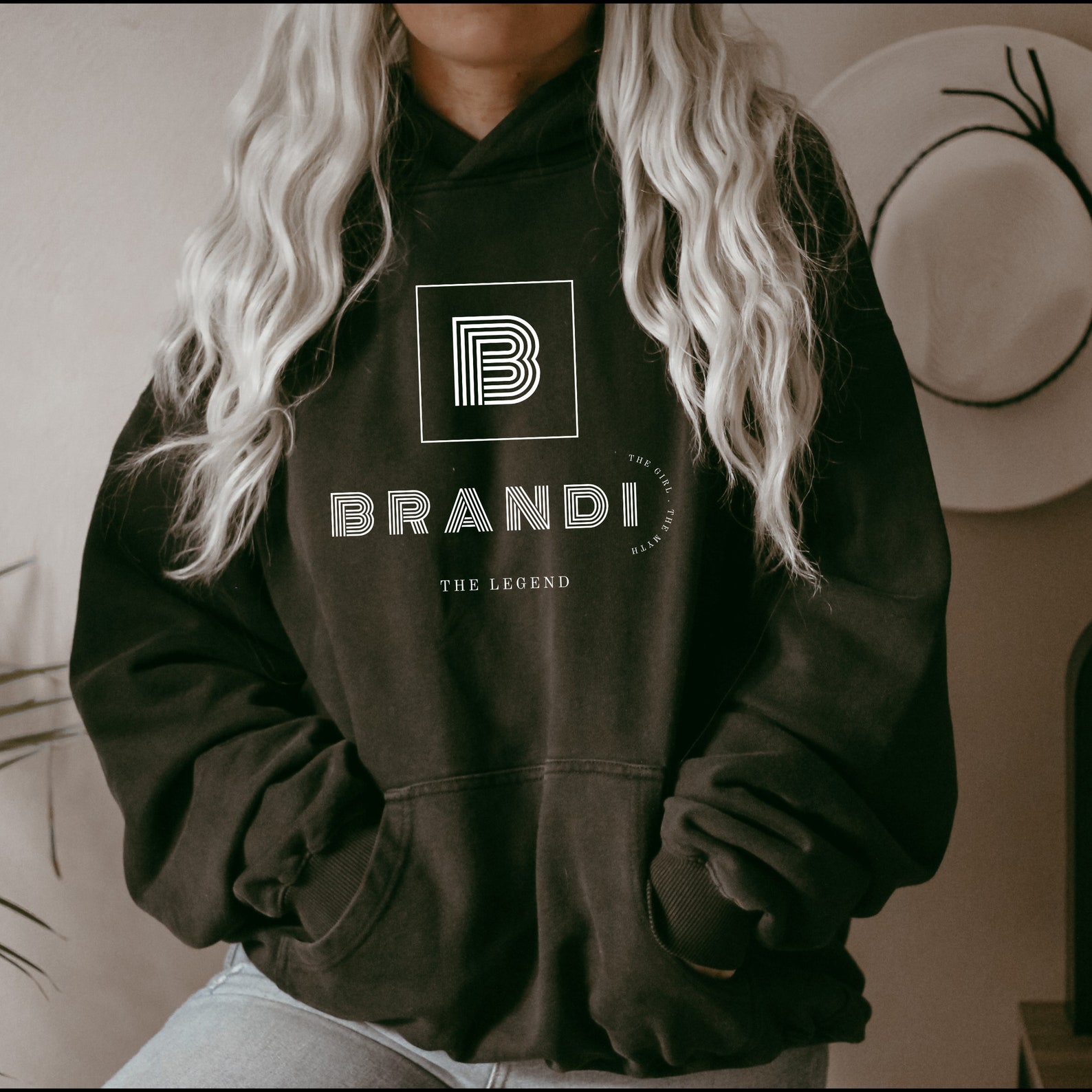Brandi Brandi hoodie black hoodie customized hoodie Brandi Etsy