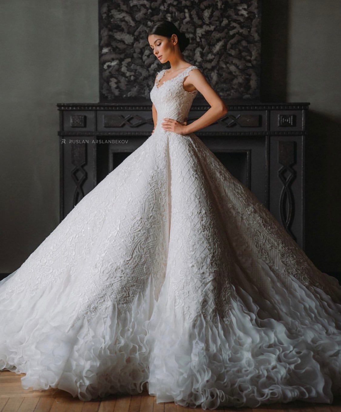 chinese dress ladies Sophia Tolli satin Wedding Dress lace A-line ball gown. – Bela Bridal