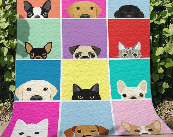 Katze Stern Quilt Decke Katze Liebhaber Geschenk Katze | Etsy