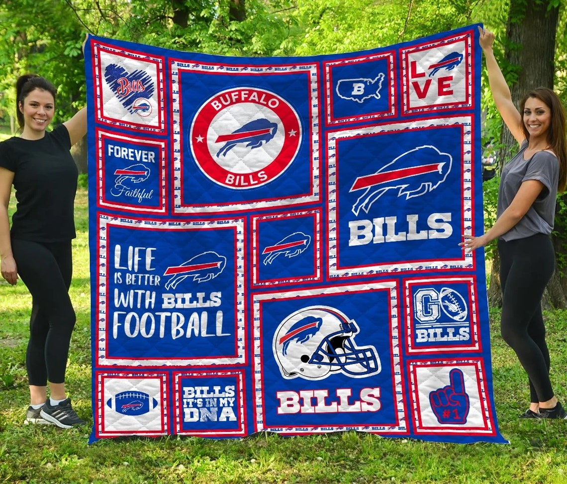 Buffalo Bills Quilt Buffalo Bills Quilt Blanket Buffalo Etsy