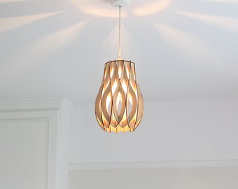 Snowdrop Wooden Ceiling Lampshade