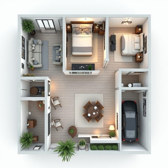 Modern Home Floor Plans 3d