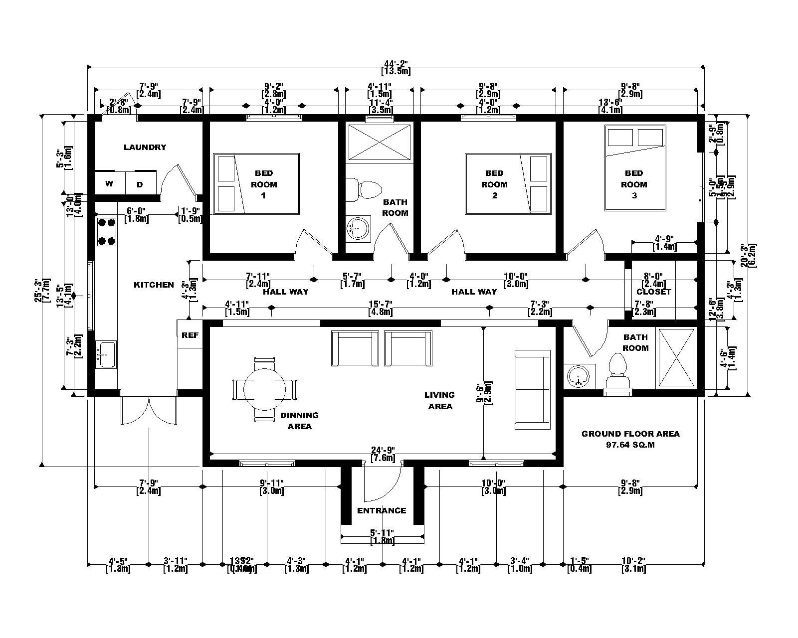 Piani di case moderne e servizi di visualizzazione architettonica 2D-3D