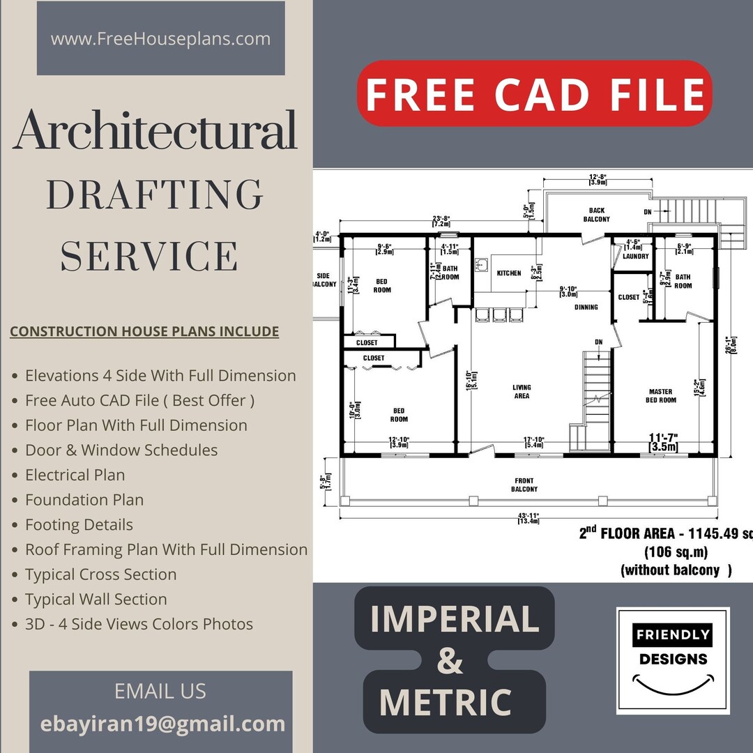 Lowcost Custom House Plans USA & 3D Visualization Services Etsy