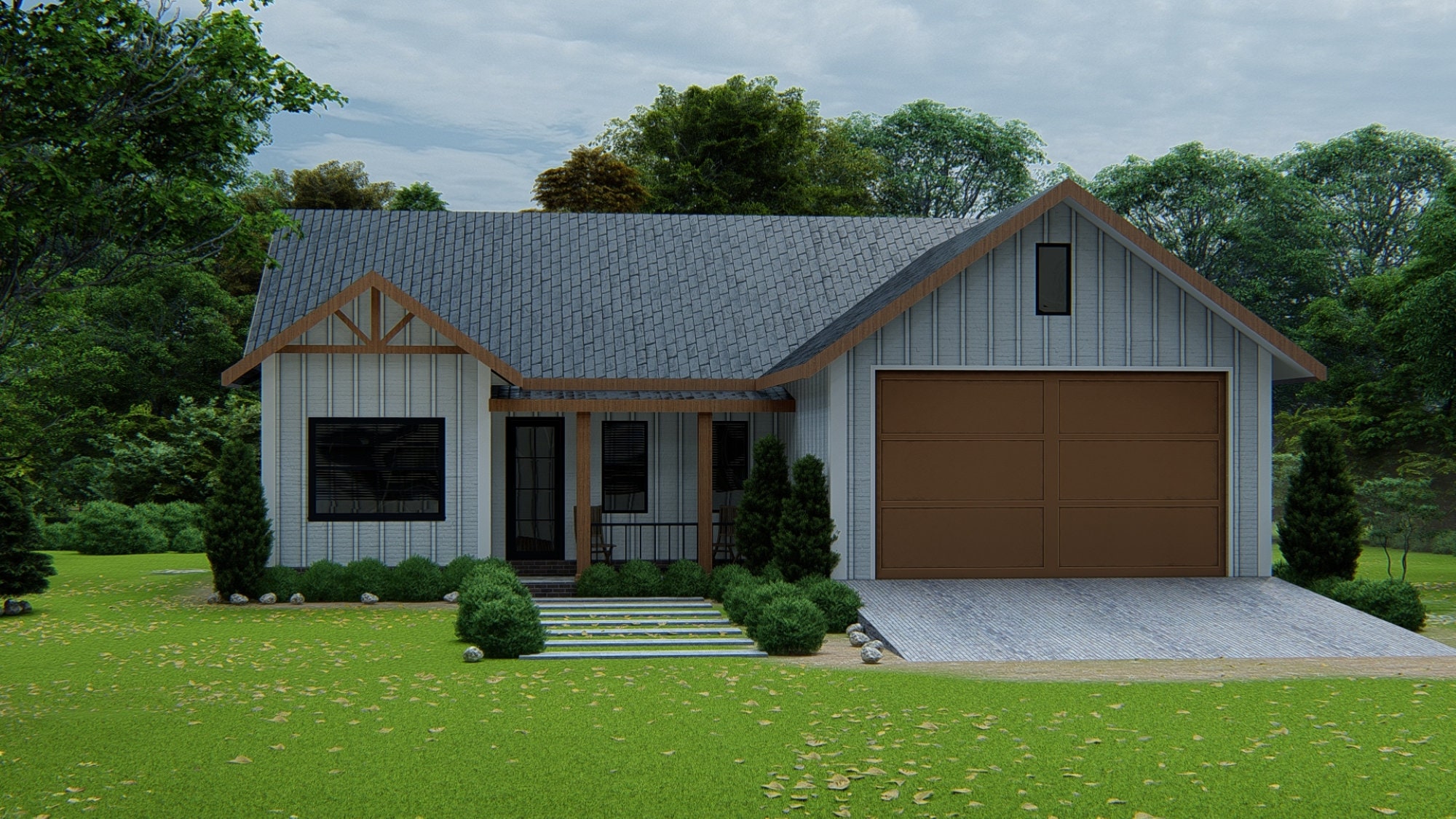 Custom Modern Country House Plans Cottage Cabin House Plans - Etsy
