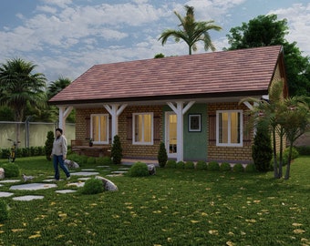 Custom Cabin Tiny House plan | 3 Bed Room & 2 Bath Room | Free Oragnal CAD File