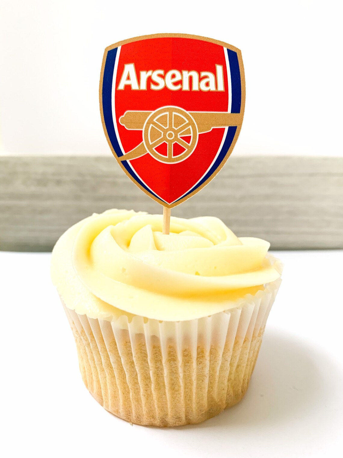 Arsenal Football Club Cupcake Toppers Football Cupcake Etsy