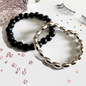 Marins Armbänder, Onyx Armband, Silberarmband, Marin Cosplay