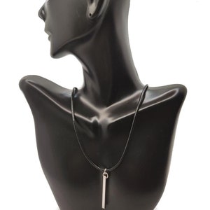 RE3 Inspired Jill’s Stainless Steel Solid Bar Necklace
