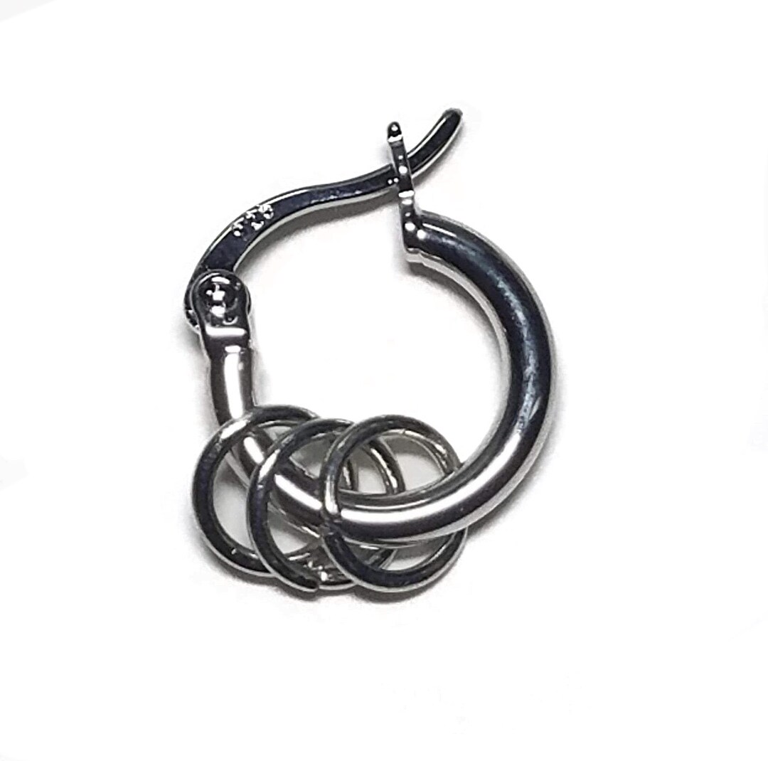 FE3H Claude's Earring, Sterling Silver Hoop Earring - Etsy