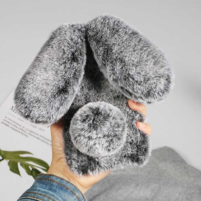 Fluffy Rabbit Phone Case for iPhone 12 Pro XS Max XR X 11 Pro Etsy